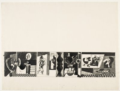 Bez názvu, cca 1931/32 (pero a inkoust přes grafitovou tužku) od Arshile Gorky