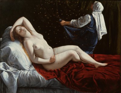 Danaë, asi 1612 (olej na mědi) od Artemisia Gentileschi