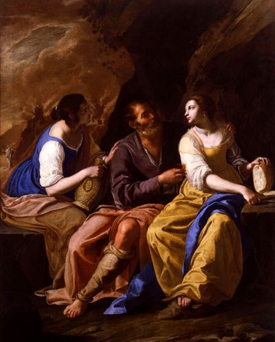 Italština:  Lot e le sue figlie Lot a jeho dcery od Artemisia Gentileschi
