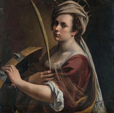 Autoportrét jako svatá Kateřina Alexandrijská od Artemisia Gentileschi