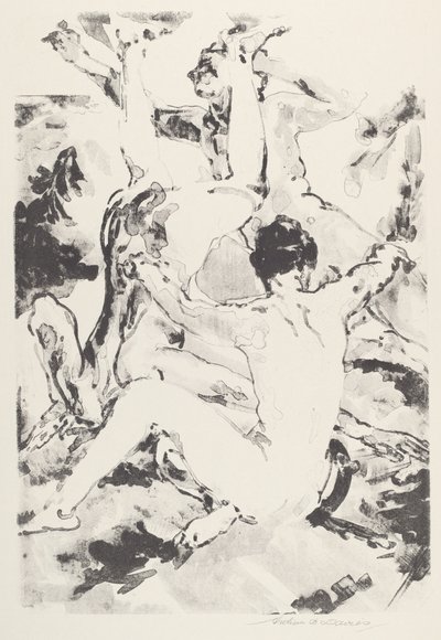 Tři akrobaté od Arthur B. Davies