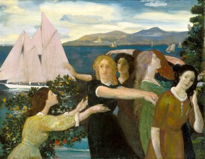Přes přístav (olej na plátně) od Arthur Bowen Davies