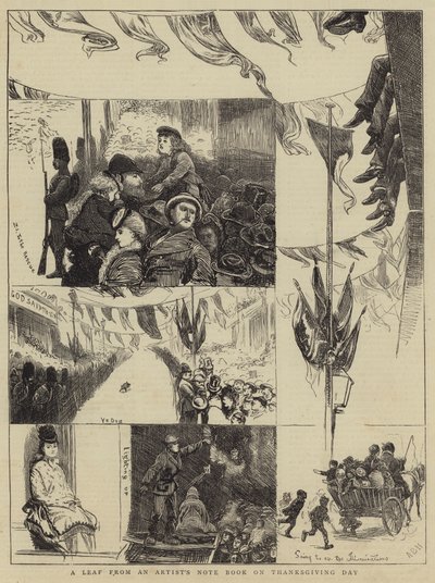 List z umělcovy poznámky na den díkůvzdání od Arthur Boyd Houghton