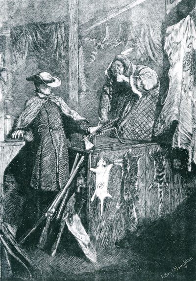 Bartering s indiány v západních státech amerických, vyryl Joseph Swain (1820-1909) 1871 od Arthur Boyd Houghton