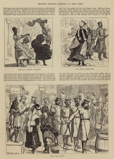 Graphic America, přílet do New Yorku od Arthur Boyd Houghton