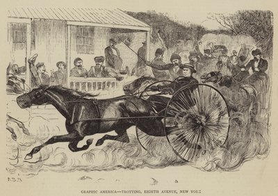 Graphic America, Trotting, Eighth Avenue, New York od Arthur Boyd Houghton