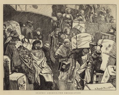 Grafická Amerika, nalodění od Arthur Boyd Houghton
