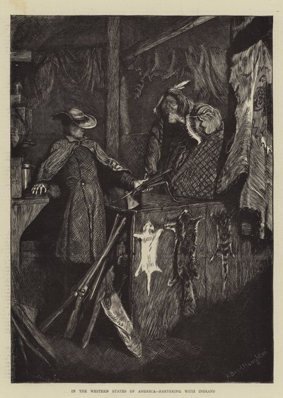 V západních státech amerických výměnný obchod s indiány od Arthur Boyd Houghton