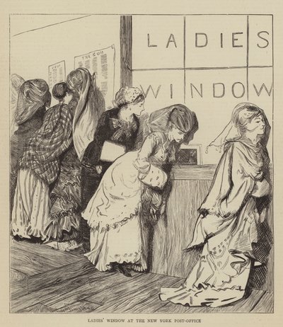 Dámské okénko na New York Post-Office od Arthur Boyd Houghton