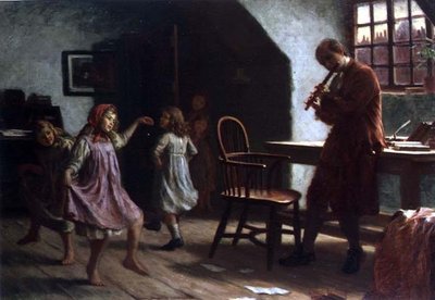 Děti tančí před Oliverem Goldsmithem od Arthur Claude Cooke