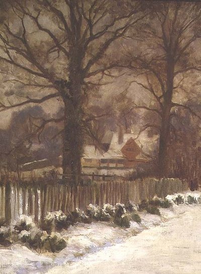 Jilmy ve Snowy Lane (olej na plátně) od Arthur Claude Cooke