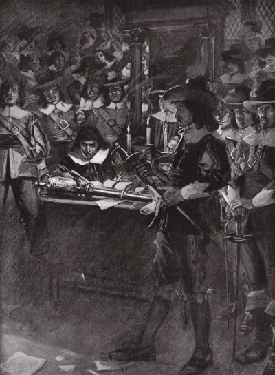 Strafford odevzdává svůj meč v Dolní sněmovně. od Arthur David (after) McCormick