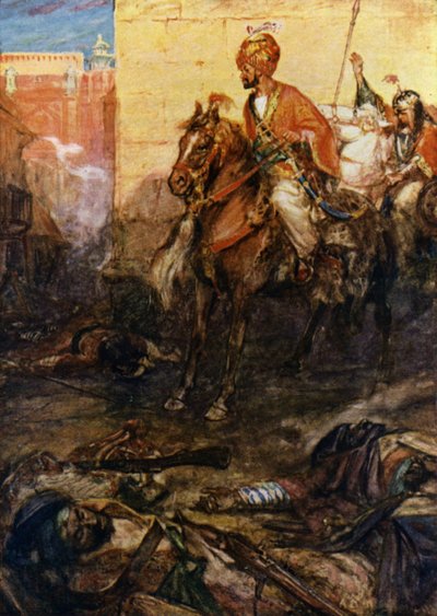 První pohled, který se mu naskytl, byla těla jeho zavražděných krajanů od Arthur David McCormick