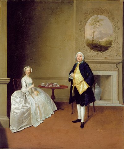 Pan a paní Hillovi, kolem 1750-51 (olej na plátně) od Arthur Devis