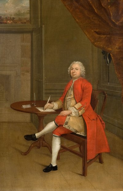Portrét muže v červeném, 1785. od Arthur Devis