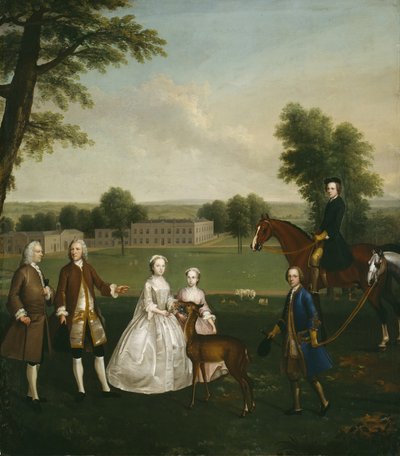 Thomas Lister a rodina v Gisburne Park, 1740-41 od Arthur Devis