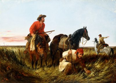 Trappers Follow the Trail: At Fault, 1851 od Arthur Fitzwilliam Tait