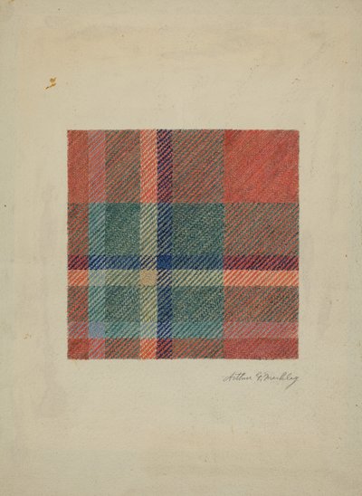 Kostkovaná vlněná deka, c. 1938. od Arthur G. Merkley