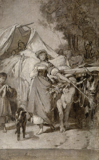 Dvě grisailles "Hermann a Dorothea" od Arthur Georg Freiherr von Ramberg