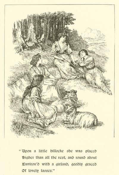 Sir Calidore, rytíř zdvořilosti, Coridon And Pastorella (rytina) od Arthur George Walker