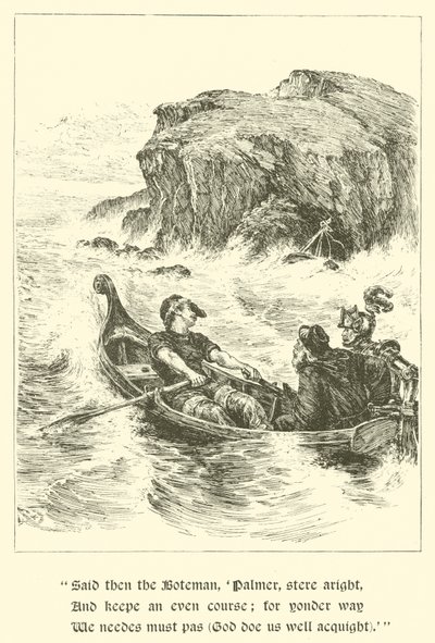 Sir Guyon, The Rock Of Reproach (rytina) od Arthur George Walker