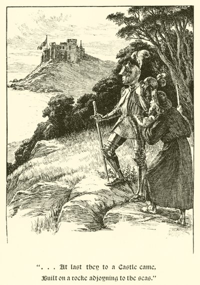 Sir Guyon, Tři sestry (rytina) od Arthur George Walker
