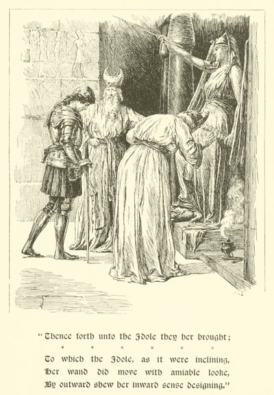 Dobrodružství sira Artegalla, Radigunda a Britomarta (rytina) od Arthur George Walker