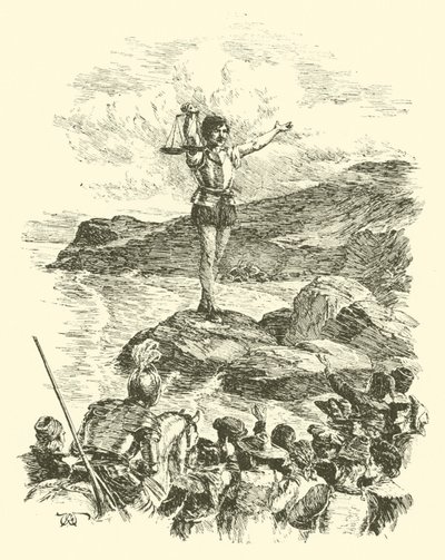 The Adventures Of Sir Artegall, The Giant With The Scales (rytina) od Arthur George Walker