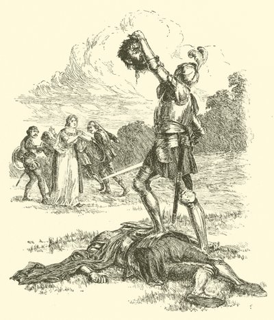 Dobrodružství sira Artegalla, Tyran Grantorto (rytina) od Arthur George Walker