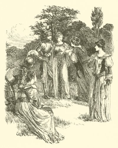 The Legend Of Britomart, The Golden Girdle Award (rytina) od Arthur George Walker
