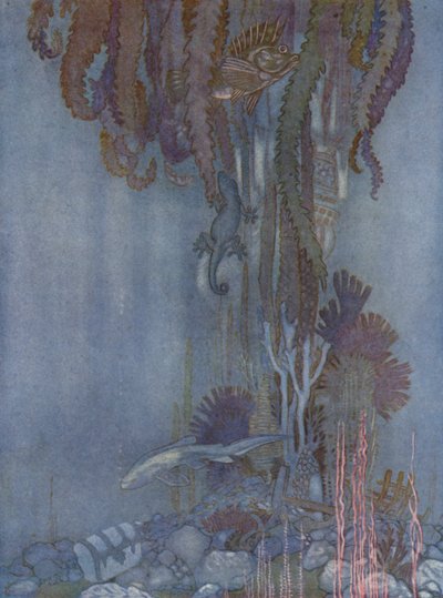 Přemýšlel jsem, jaká to byla bolest utopit se (barva litho) od Arthur George Watts