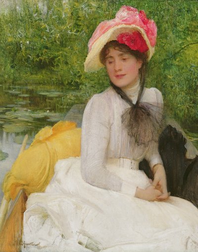 Dívka v pramici od Arthur Hacker