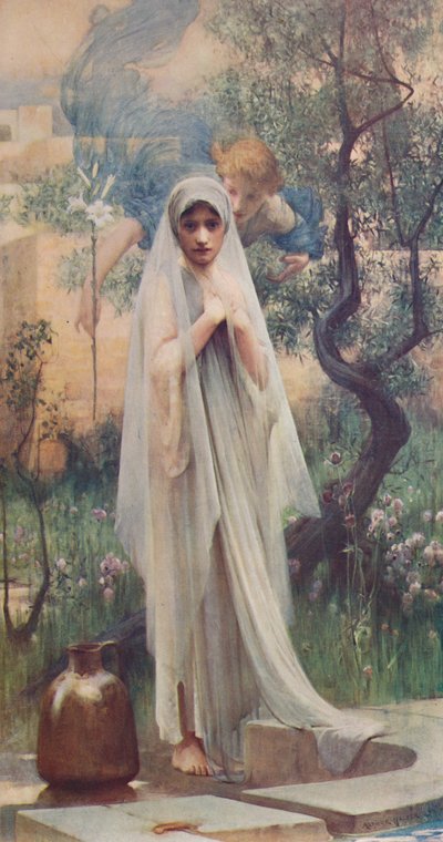 Zvěstování, 1892, c1900 od Arthur Hacker