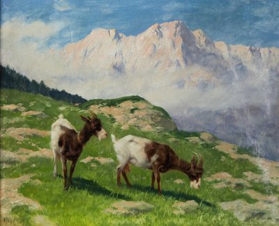 Arthur Heyer kozy v horské krajině od Arthur Heyer