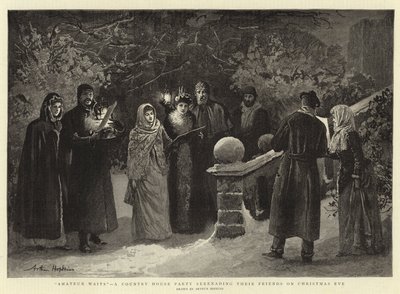 Amatuer Waits, Country House Party serenáda jejich přátel na Štědrý den od Arthur Hopkins