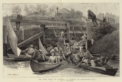 Na cestě do Henley, scéna v Cookham Lock od Arthur Hopkins