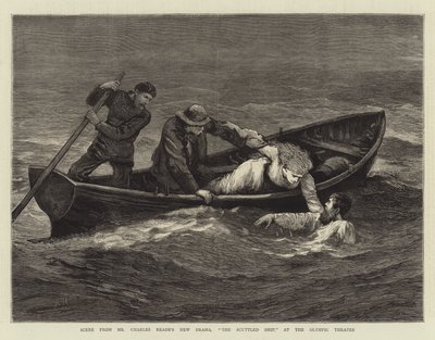 Scéna z nového dramatu pana Charlese Reade, Potopená loď, v olympijském divadle od Arthur Hopkins