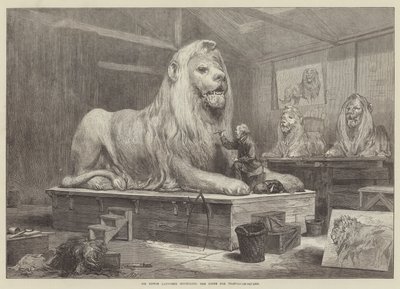Sir Edwin Landseer modeluje lvy pro Trafalgarské náměstí od Arthur Hopkins