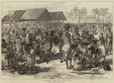 Válka v Ashantee, General Market, Cape Coast Castle od Arthur Hopkins