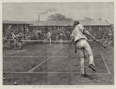 Zápas tenisového mistrovství na trávě ve Wimbledonu od Arthur Hopkins