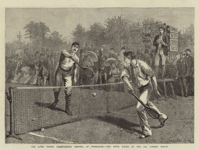 Setkání mistrovství v tenise na trávníku ve Wimbledonu, páté kolo zápasu všech hráčů od Arthur Hopkins