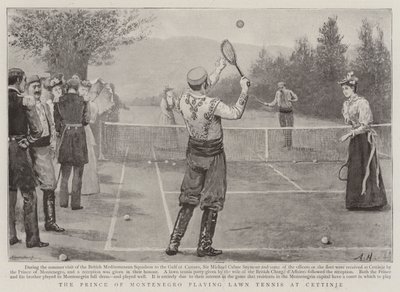Princ z Černé Hory hraje Lawn Tennis v Cettinje od Arthur Hopkins