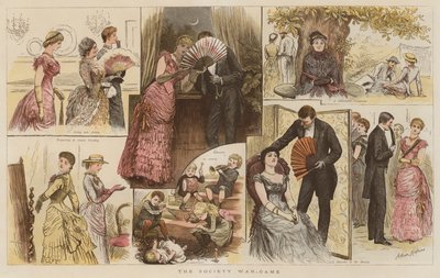The Society War-Game (chromolitho) od Arthur Hopkins
