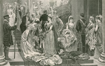 První salon sezóny, na úpatí velkého schodiště v Buckinghamském paláci od Arthur Hopkins