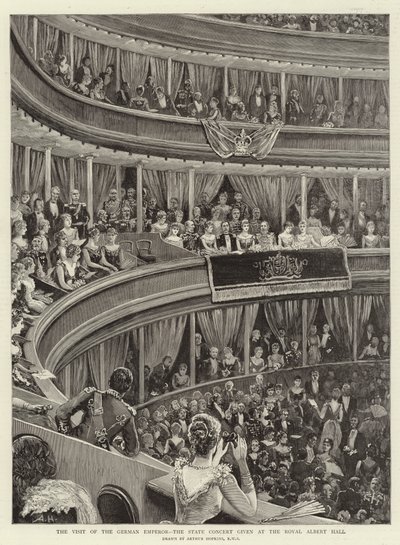 Návštěva německého císaře, státní koncert v Royal Albert Hall od Arthur Hopkins