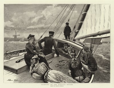 Jachting na Norfolk Broads od Arthur Hopkins