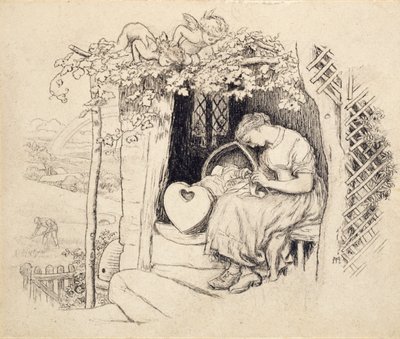 U kolébky, 1873 od Arthur Hughes