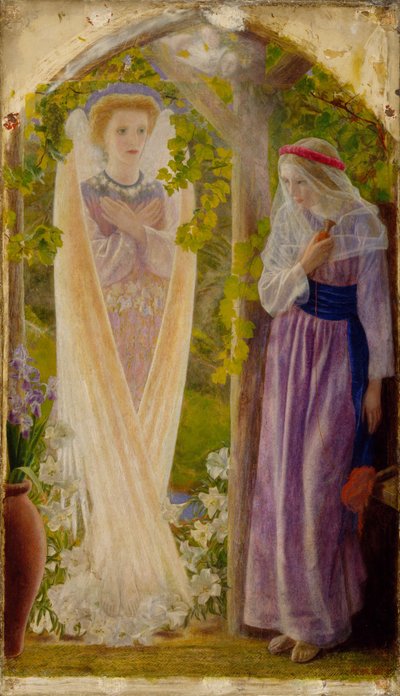 Zvěstování, 1858 od Arthur Hughes