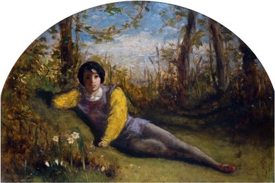 Mladý básník – olejová studie, 1849. od Arthur Hughes