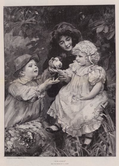 Kuřátka (rytina) od Arthur John Elsley